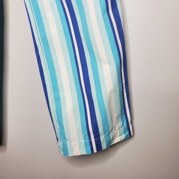 Tommy Hilfiger Striped Cropped Pants Blue Size 8 - Picture 6 of 10